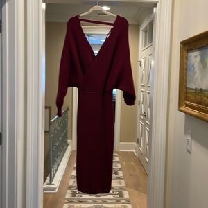 Bluivy burgundy sweater dress